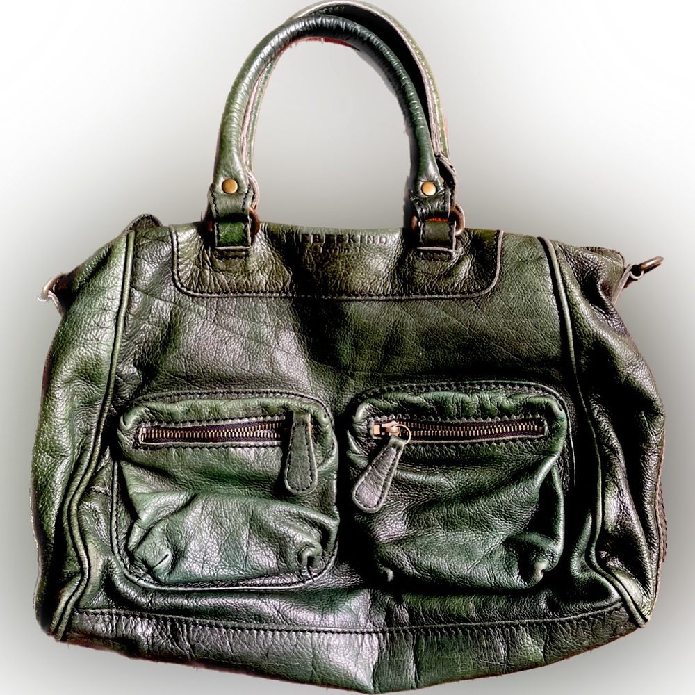 Anthropologie Liebeskin Berlin Green Leather Handbag